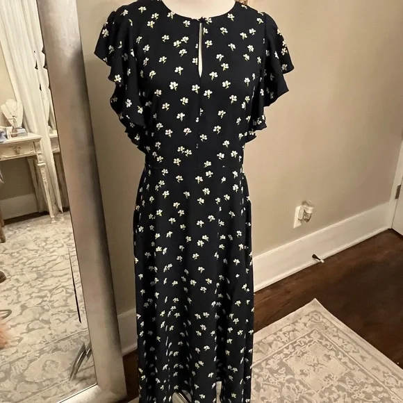 Kate Spade Daisy Toss Flutter Sleeve Dress - Picture 3 of 6